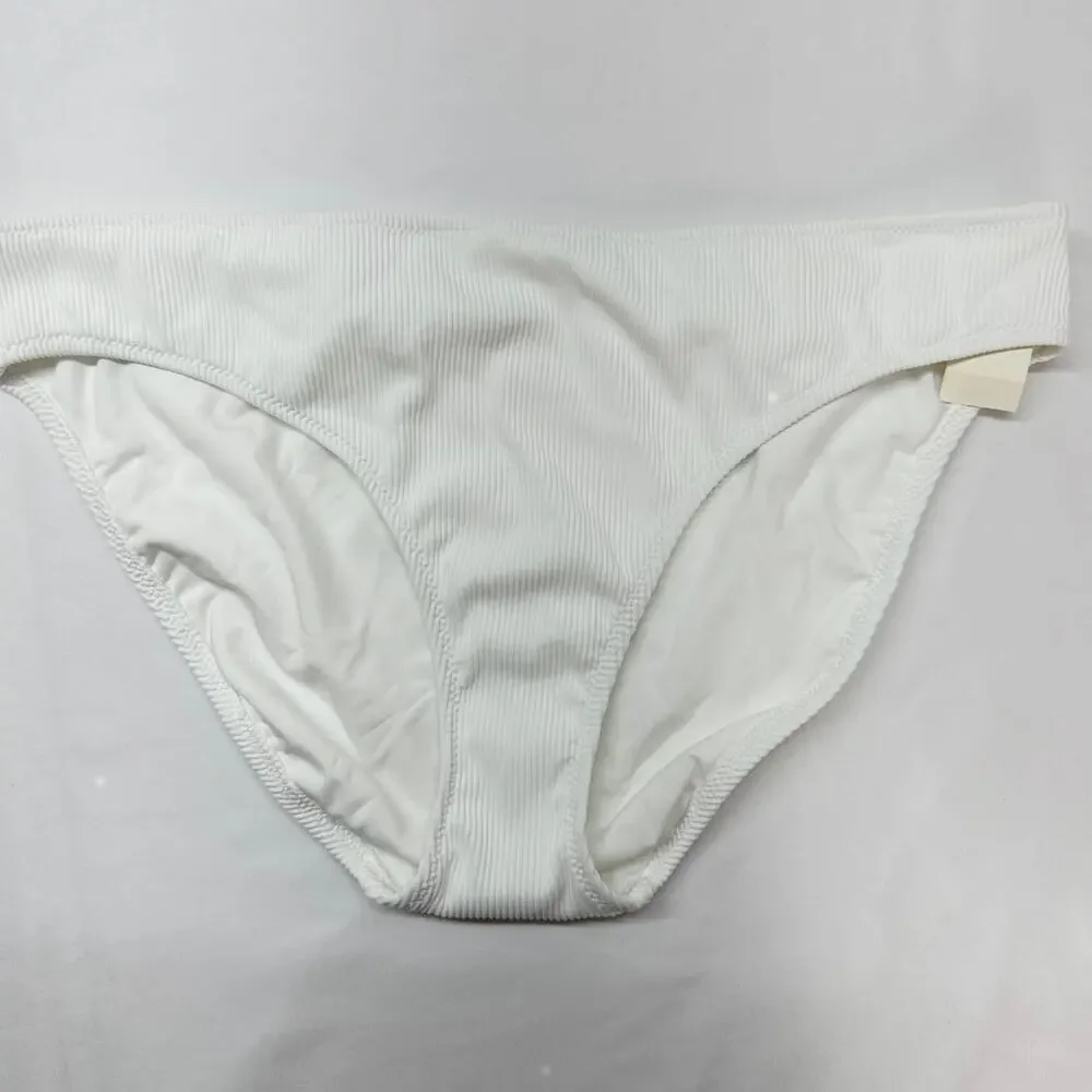 AERIE SWIMWEAR Women's Ribbed Bikini Bottom‎ Large    NWT